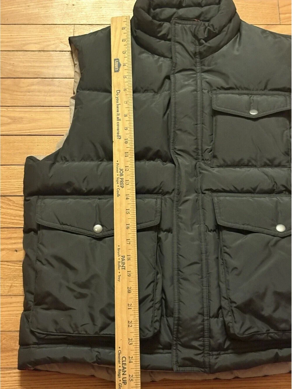 J CREW Expedition Down Puffer Vest Men’s Size M Pockets Dark Green EUC